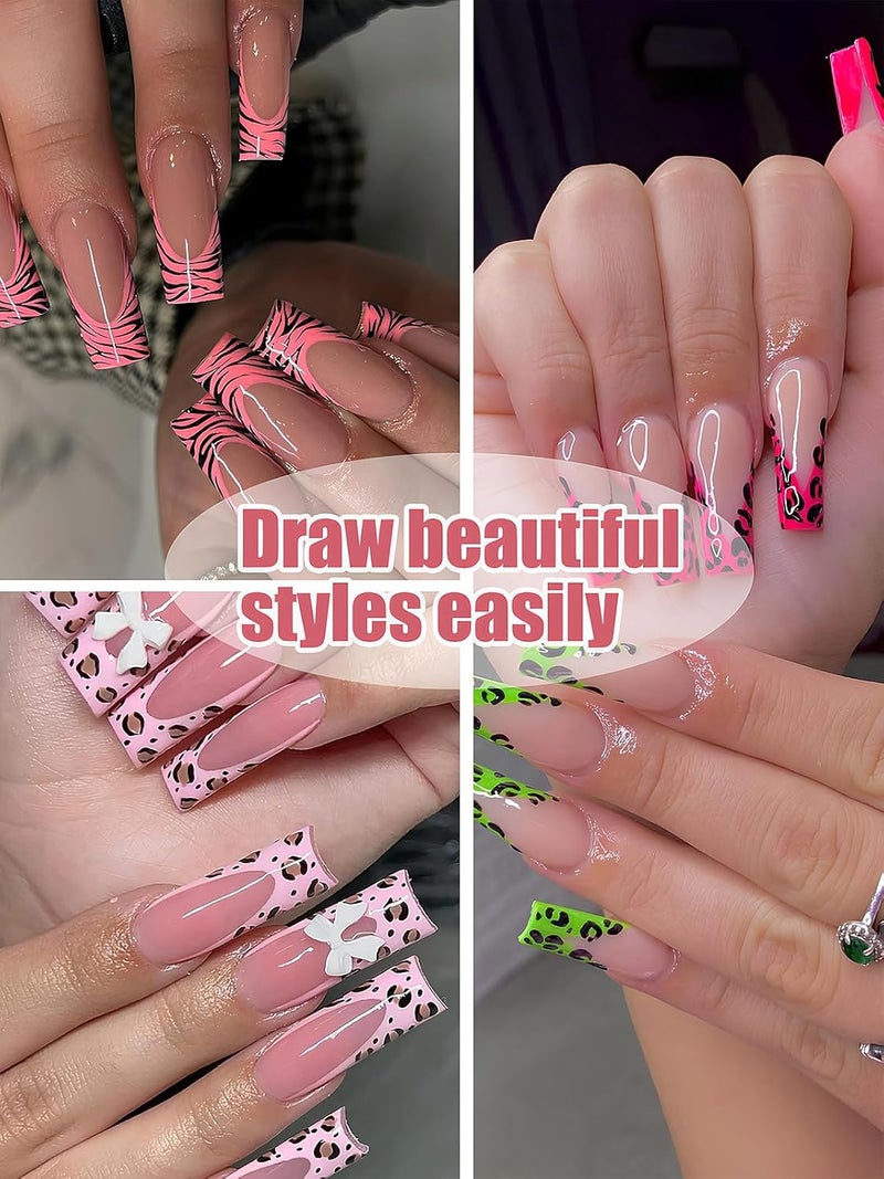 Gorvalin 12 Colors Nail Art Pens, 3D Quick Dry Nail Point Graffiti Dotting Liner Pen Sets Nail Art Painted Pen Drawing Nail Design Kit for Nail DIY Decoration Valentine Gift - Image 4